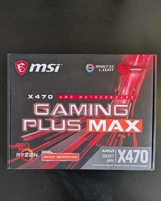 MSI X470 Gaming Plus MAX AM4 ATX Motherboard Ryzen 3000 Ready NEW Unused