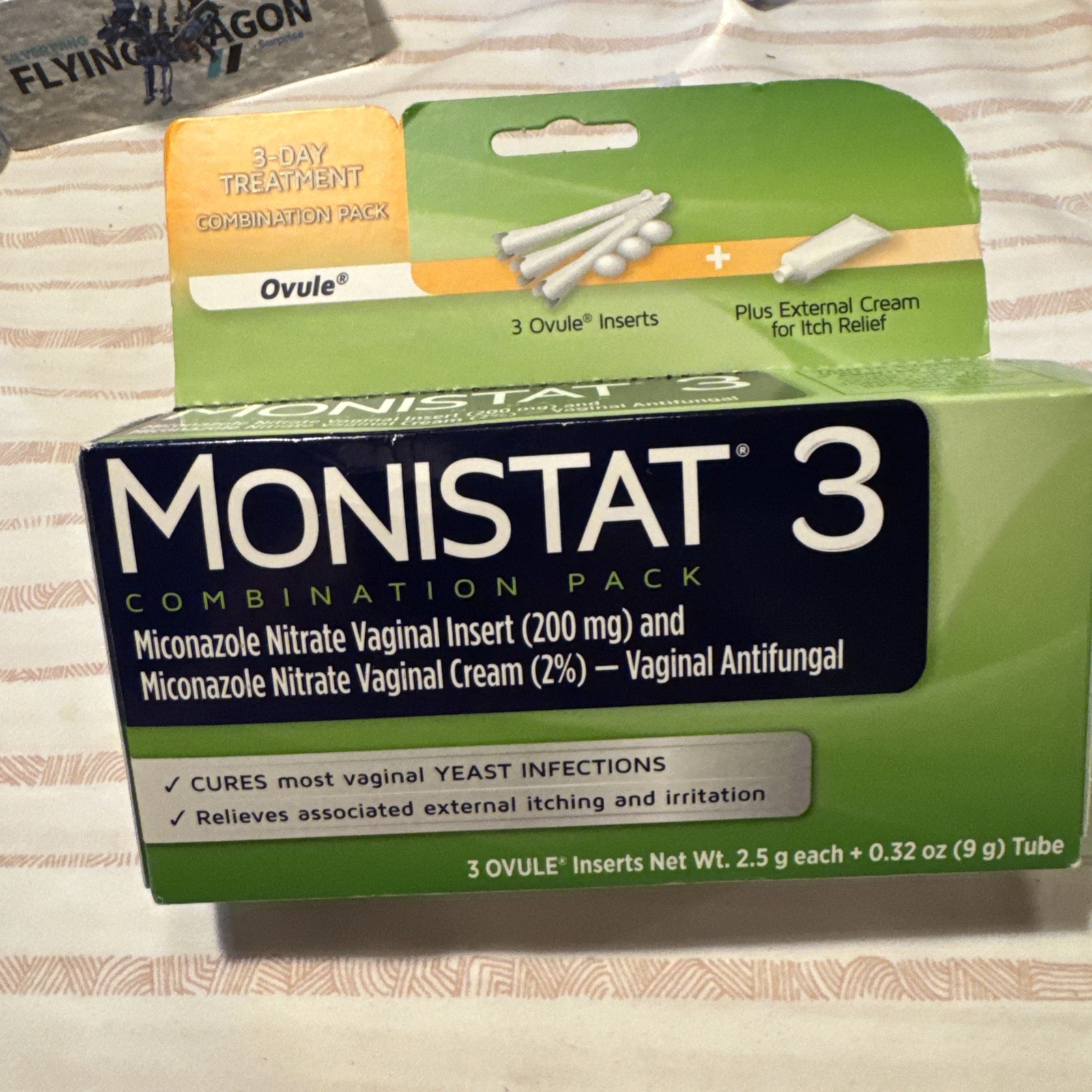 MONISTAT 3 COMBO PACK -  3 Dose Yeast Infection Treatment  Exp: 4/27