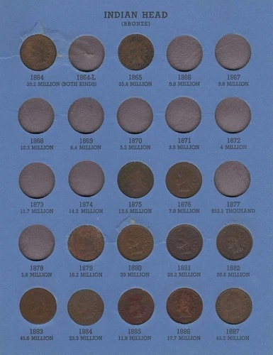 1857-1909 Flying Eagle & Indian Head Cent Set *$0.43 Face* "Circ-AU"