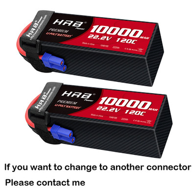 2pcs HRB EC5 10000mAh Lipo 22.2V 6S 120C Battery for RC Quadcopter Drone Car FPV