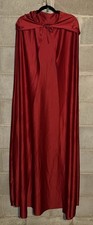 Red Hooded Cloak Costume Cape Vampire Theme Adult Unisex One Size Halloween
