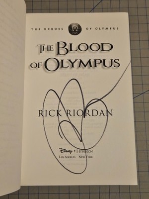 SIGNED The Blood of Olympus by Rick Riordan Hardcover 1st Edition/1st Printing