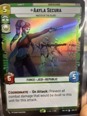 Aayla Secura Legendary Foil Nm #96 Twilight Of The Republic SWU