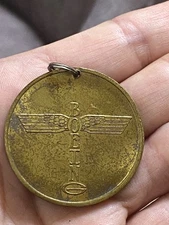 Vintage Boeing Bronze Medal Aviation Collectible Keychain Pendant