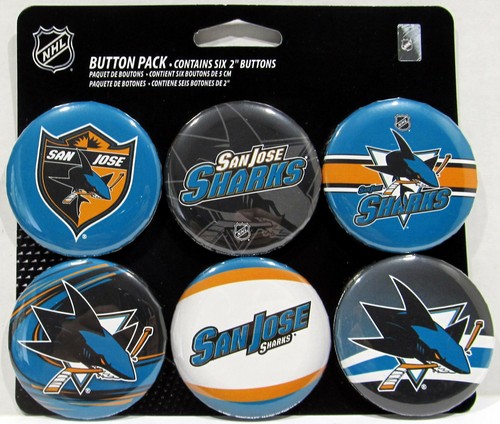 NHL 6-Pack Team Logo 2" Buttons Pin Backs - Picture 13 of 15