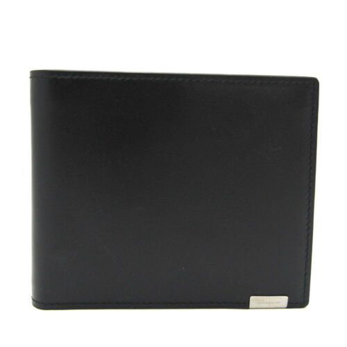 Salvatore Ferragamo KD-66 7503 Men's Leather Wallet (bi-fold) Black BF570740 - Picture 1 of 12