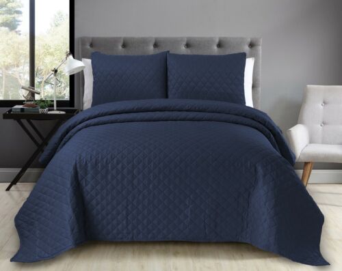 Luxus geprägte gesteppte Bettwäsche Sofa Überwurf & Kissenbezug Doppel Kingsize Bett Set - Bild 22 von 61