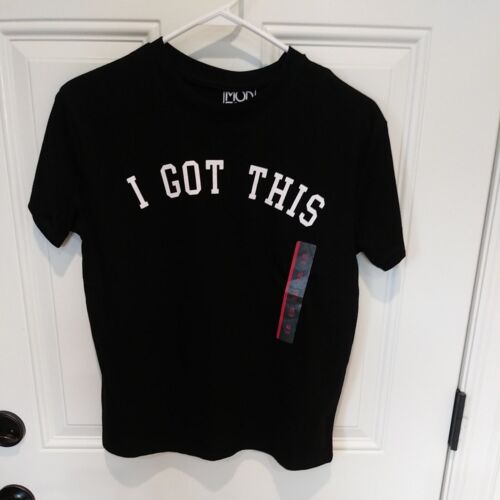 Womens XS  T Shirt Black "I Got This" Crewneck Short Sleeve Modern Lux New - Picture 1 of 5