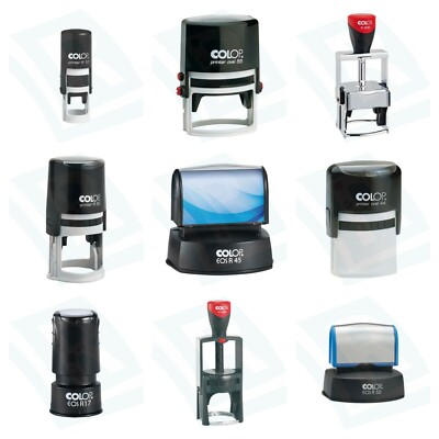 Customized COLOP ROUND rubber stamp printer ANY language any symbol your design 