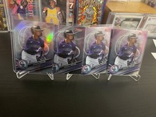 2022 Bowman's Best Ezequiel Tovar Top Prospects Refractor #TP-1 Rockies +3 Base