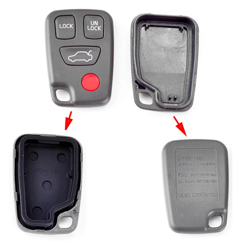 Funda Carcasa Llave Remoto 10 PIEZAS para Volvo 4 Botones C70 S40 V40 S40 Foto 4 de 4