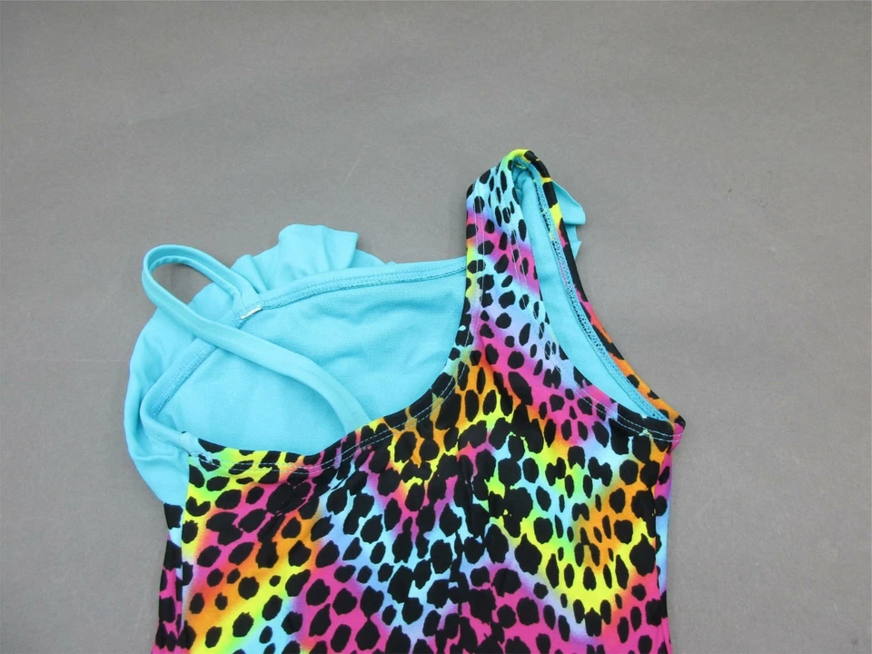 Traje de baño de una pieza azul/multicolor Xhilaration talla XS (4-5) 3H para niñas Foto 4 de 4