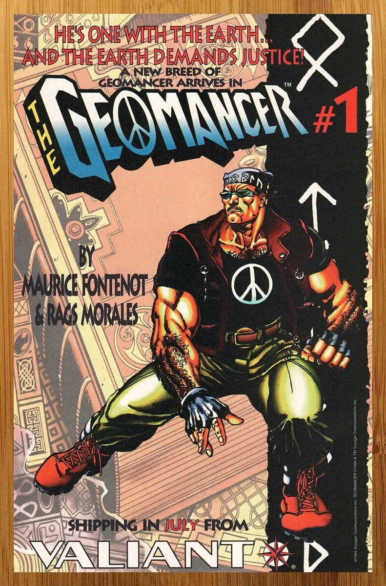 1994 Valiant Comics Geomancer Vintage Print Ad/Poster Rags Morales Promo  Art 90s | eBay