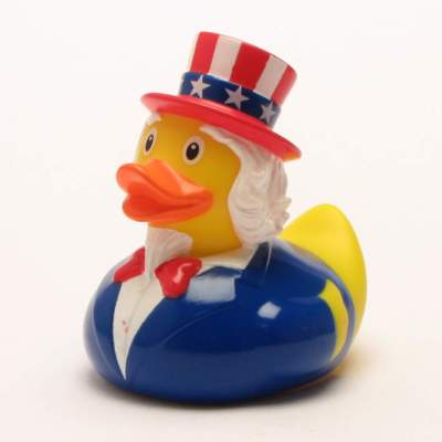 Badeente Uncle Sam Ente Quietscheentchen Gummiente Quietscheente Plastikente