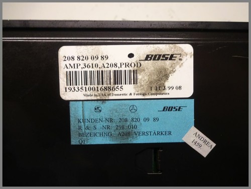 Mercedes Benz MB W208 CLK-Klasse Bose Verstärker Amp Soundsystem 2088200989 - Afbeelding 2 van 2