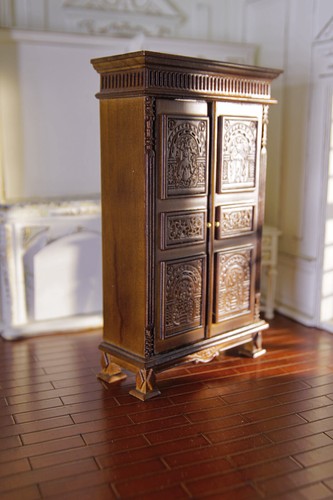 1/12 Dollhouse Luxury Antique Cabinet Bookcase Wardrobe Miniature Furniture - Picture 2 of 4