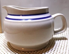 ELEGANCE II Collection Stoneware Mariner Blue Gravy Boat Japan  VGUC