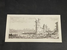 Grande gravure Jacques Callot parfait état papier vergé signée Pont-Neuf Paris