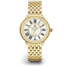 Michele Serein Mid Diamond Dial Gold Tone Ladies Watch MWW21B000017