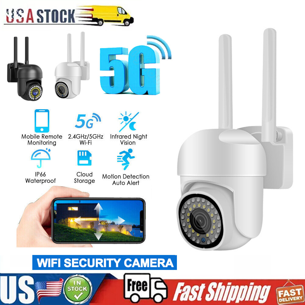 Security Camera Wireless WiFi Surveillance Outdoor Home Cam Color Night Vision-image