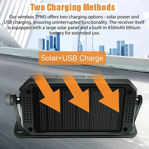 Wireless Solar TPMS LCD Car Tire Pressure Monitoring System + 6 External Sensors - Picture 8 of 16