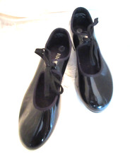 Bloch WOMEN S Black Patent Leather TIE-STYLE Mary Jane Style Tap DANCE Shoes 6W