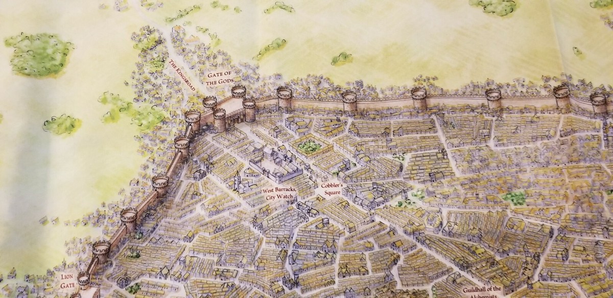 Game Of Thrones Fabric Map Of Kings Landing Signed George