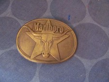 Marlboro Longhorn Brass Belt Buckle 1987