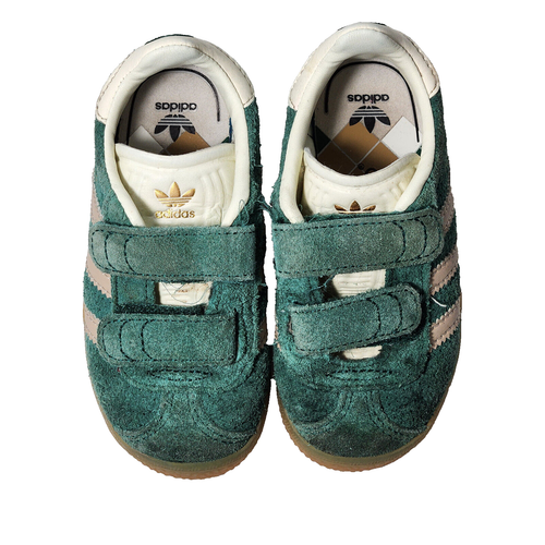 Scarpe da bambino Adidas Gazelle taglia 7K Ortholite sneakers verdi scamosciate adj gancio e passante - Foto 6 di 14