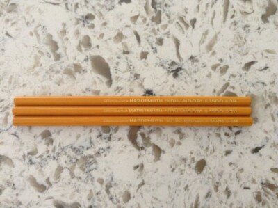 (3)VINTAGE HARDTMUTH KOH - I - NOOR * 1500 * 3H * WOOD PENCILS  CZECHOSLOVAKIA