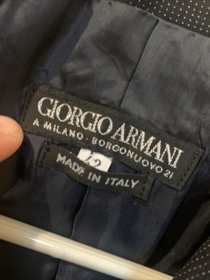 Vintage Giorgio Armani, A. Milano Borgonuovo 21, Black Jacket Size 