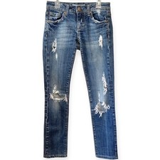Vigoss Studio The Ritz Skinny Distressed Ripped Jean Denim Size 00 24 P20627NB30