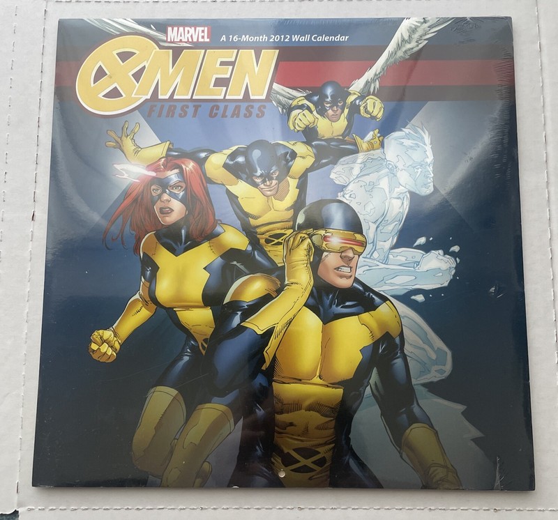 X-Men FIRST CLASS 2012 16 Month Wall Calendar MARVEL Xmen NEW *Sealed*