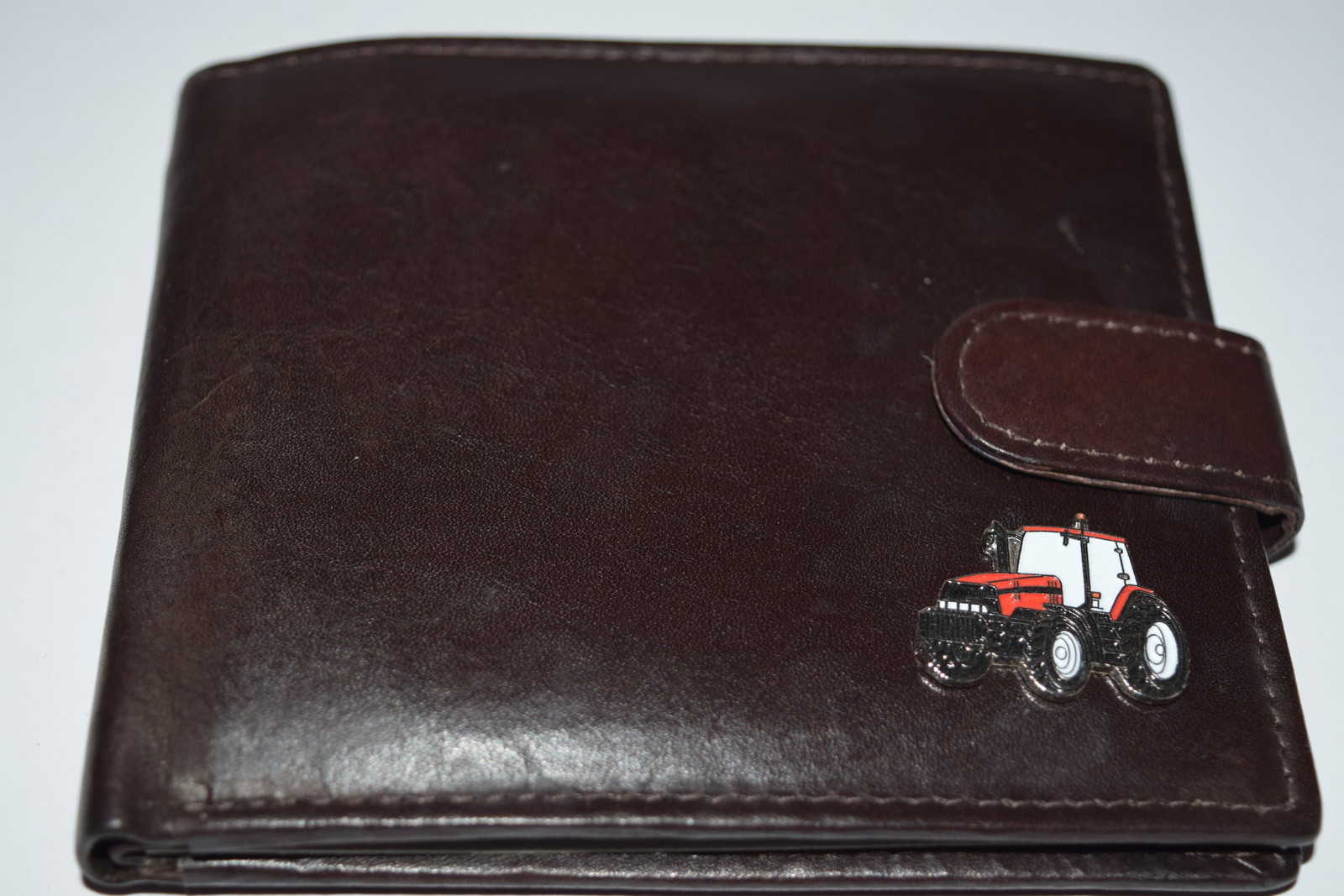 Tractor Wallet Soft Leather in Black or Dark Brown Gift Boxed Enamel