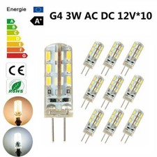 G4 3W Led Bulb Light AC DC 12V SMD Lamp Cool/Warm White Replace Halogen 10PCS