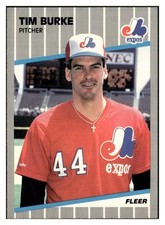 Tim Burke 1989 Fleer #372 Montreal Expos VTG Baseball *341
