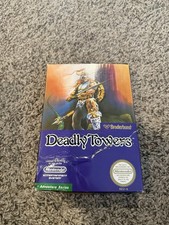 Deadly Towers Complete in Box CIB w/ Manual, Dust Sleeve & Insert Nes