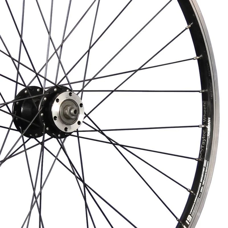 Laufrad 26 Zoll Fahrrad Vorderrad Hohlkammer Felge 6 Loch Disc Nabe schwarz QR - Bild 2 von 4