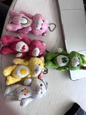 2008 Care Bears Plush Keychain Ball Chain Circlet Riches Button Jointed