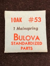 Bulova Factory Mainspring for caliber 10AK, 10BH, 10BM - Steel