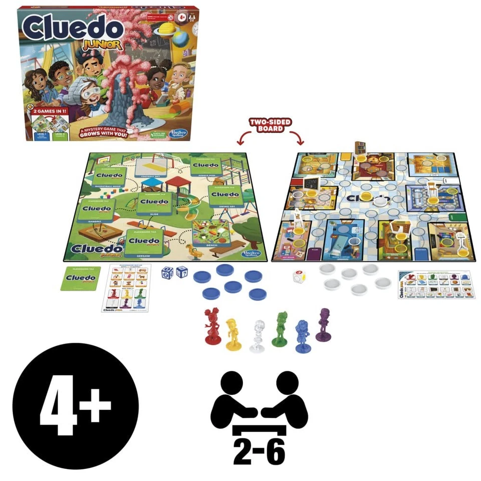 Cluedo Junior Game - 2-Sided Gameboard 2 Games in 1 Mystery for Younger Kids - Image 3 of 4