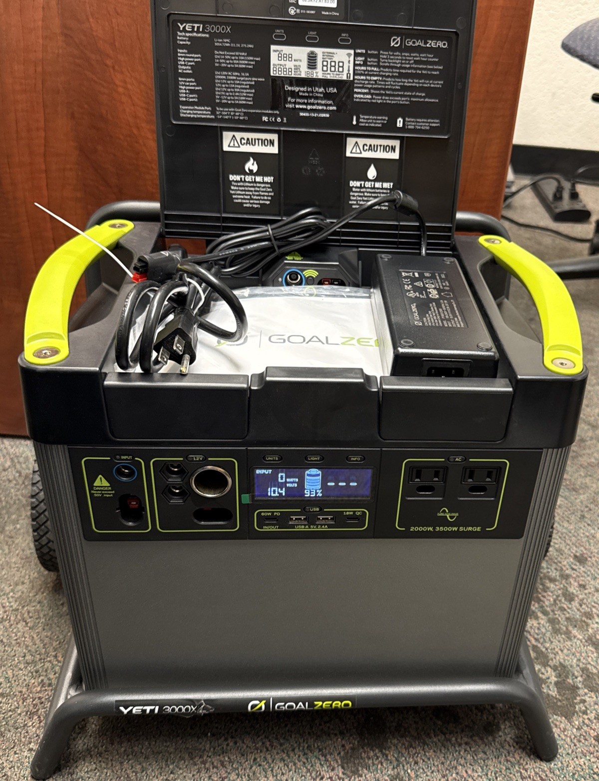 Goal Zero Yeti 3000X Portable Power Station 3054Wh Lithium Battery Generator
