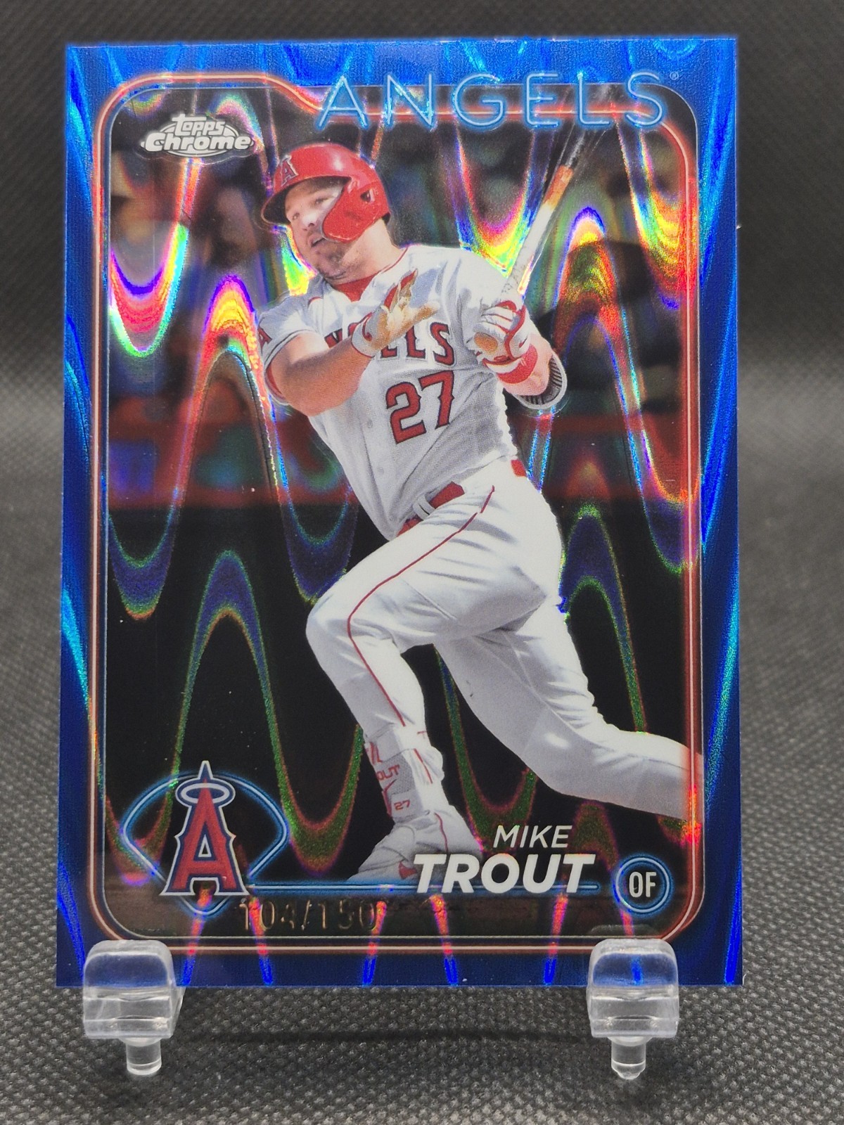 2024 Topps Chrome - Mike Trout #200 Blue RayWave Refractor /150