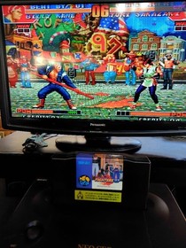 SNK NEO GEO AES Console System 2 Controllers KOF 95 97 Tested Japan