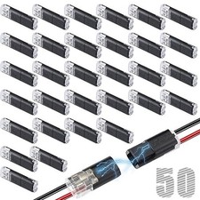 50PCS Double Wire Plug in Connector with Locking Buckle, Locking Easy to Use