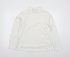 Cotton Tra Damen Wei&szlig; Polyester Pullover Sweatshirt Gr&ouml;&szlig;e 14 Pulli