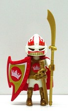 Magnifique Chevalier Blanc Playmobil Pour Croisé de Tournoi Château-fort RAR