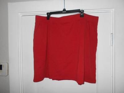 D & Co. Active Red Elastic Waist Pockets Skorts Size 2X