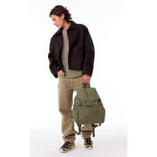 BEIS Canvas Backpack One Size Olive Green Rucksack Travel School Everyday