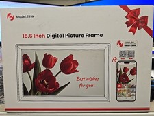64GB 15.6" Frameo Digital Picture Frame WiFi, Large Electronic Photo Frames 1920